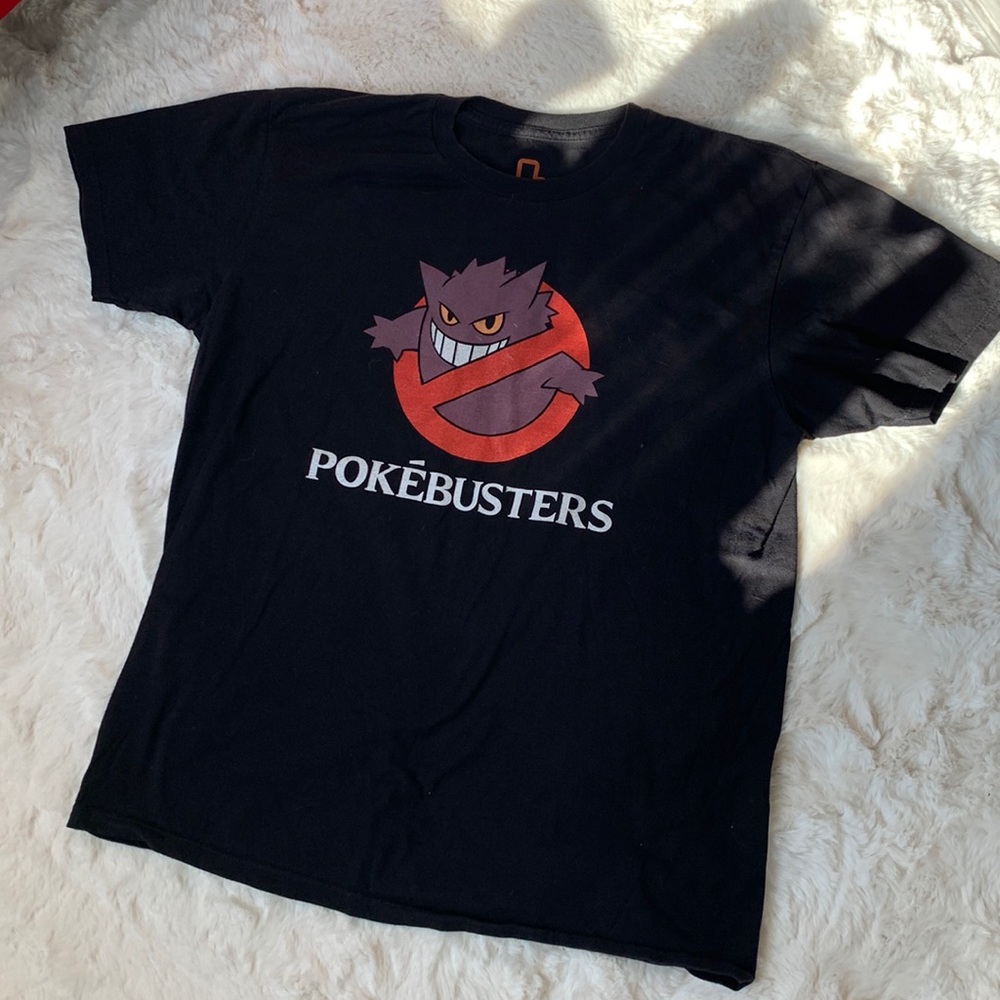 Pokebusters T-shirt, Black, Size L, made by Bustedtees
